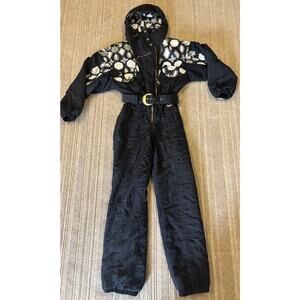 Vintage Nils Womens One Piece Ski Snow Suit Bib Size 8